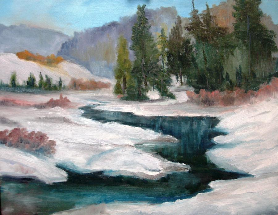 Landscape Painting - Winter Landscape by Larry Hamilton