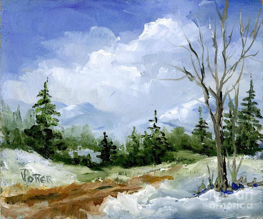 Winter Landscape Painting by Virginia Potter