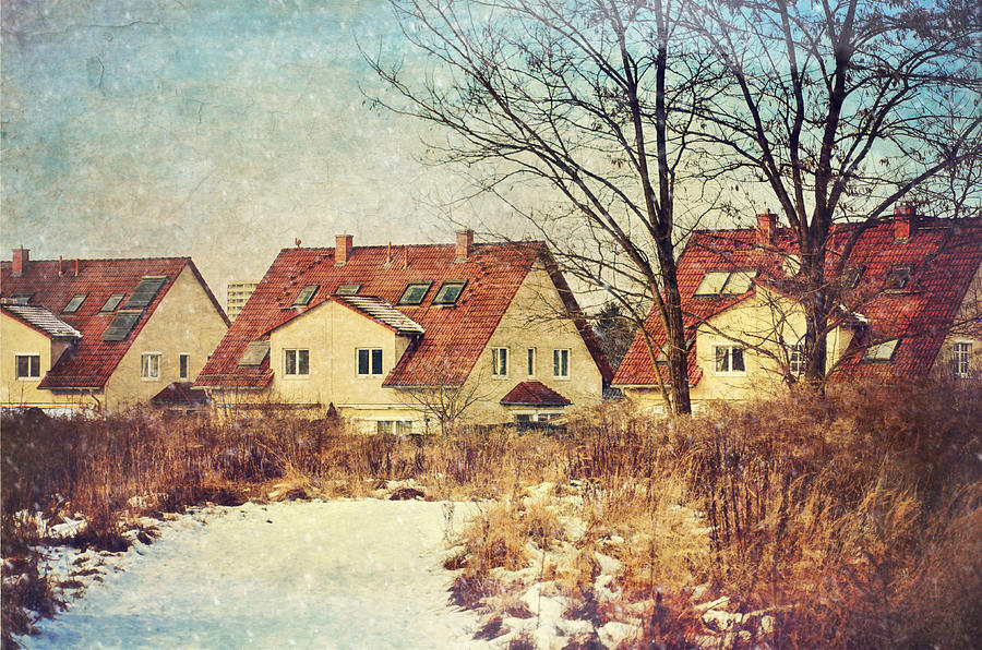 Winter Photograph - Winter Landscape With Houses by Gynt Winter Photograph - Winter Landscape With Houses by Gynt