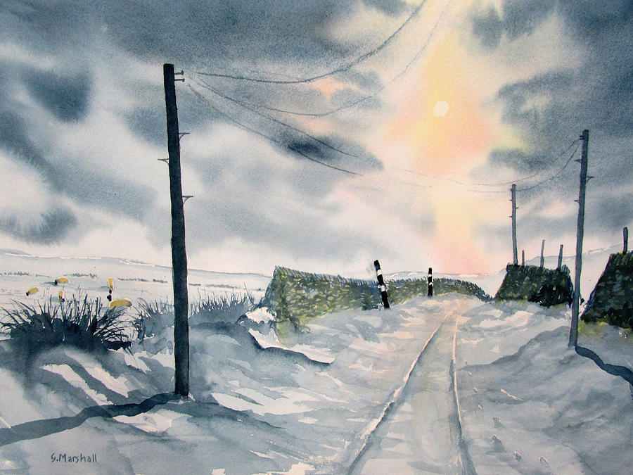 Winter Light on Westerdale Painting by Glenn Marshall