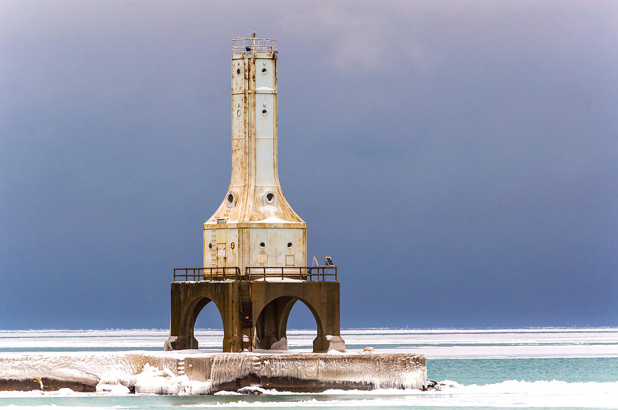 Winter Lighthouse Photograph by James  Meyer