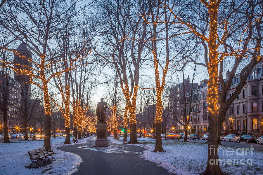 Winter lights on the Mall Photograph by Susan Cole Kelly