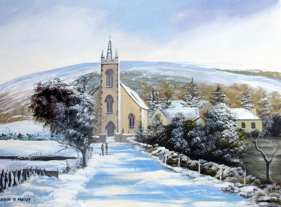 Winter  Loughguile  Ireland Painting by Cathal O malley
