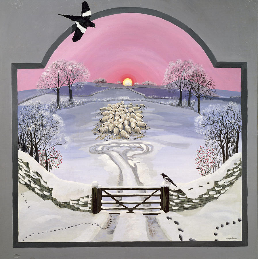 Sunset Painting - Winter by Maggie Rowe