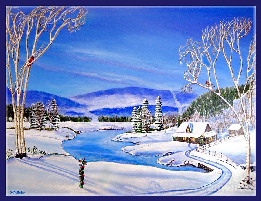 Winter Magic at a Mountain Getaway II Painting by Kimberlee Baxter