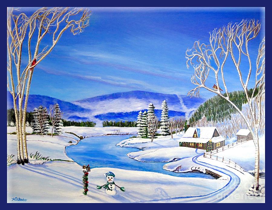 Winter Magic at a Mountain Getaway Painting by Kimberlee Baxter