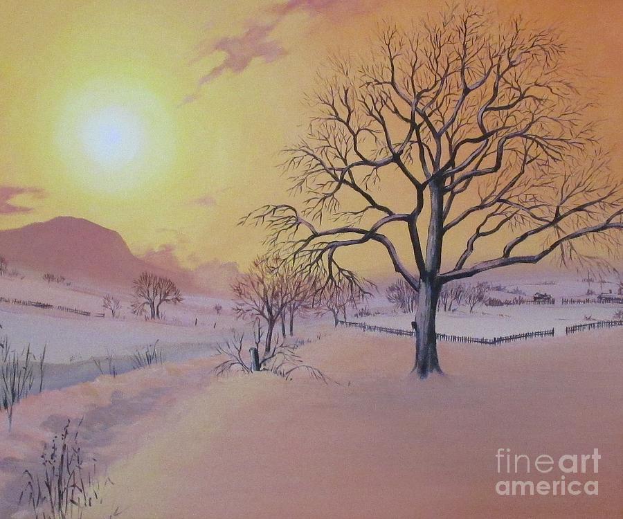 Winter Painting by Margaryta Yermolayeva