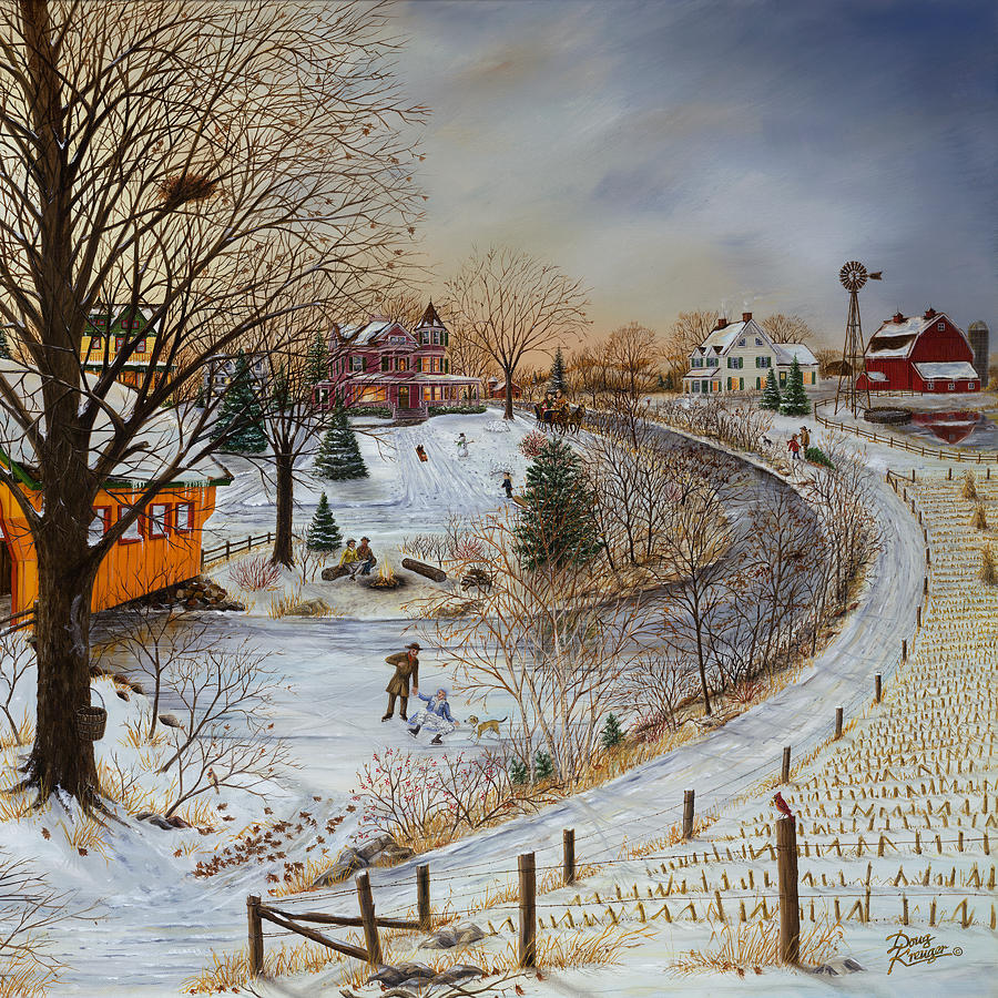 Winter Memories 2 of 2 Painting by Doug Kreuger