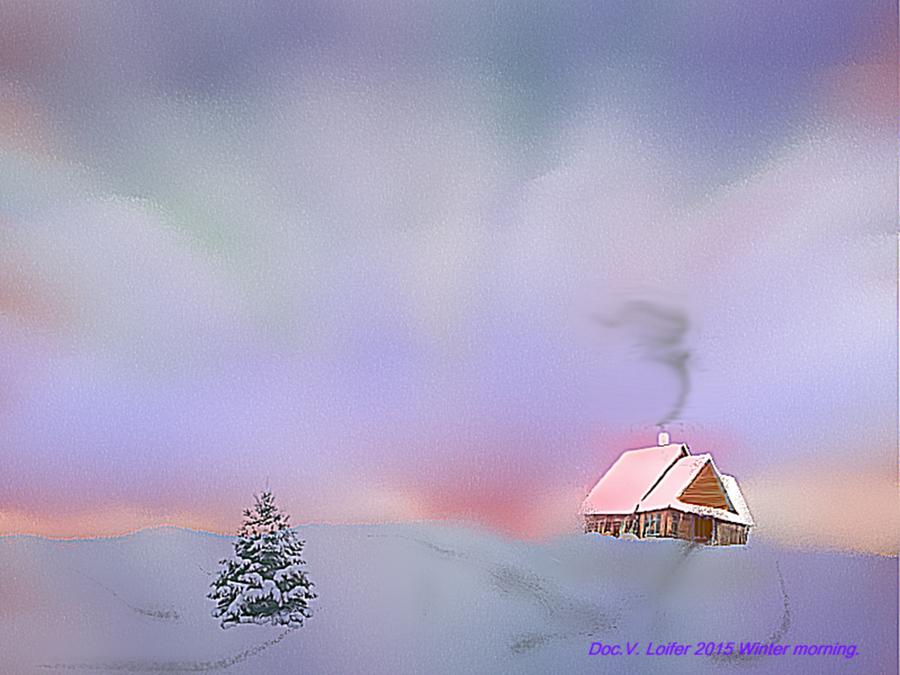 Winter morning Digital Art by Dr Loifer Vladimir