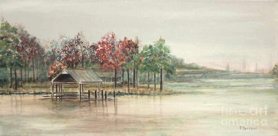 Tree Painting - Winter Morning Eastern Branch by Catherine Sprague