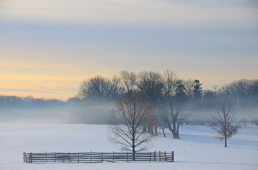 Winter Photograph - Winter Morning Fog by Steven Richman