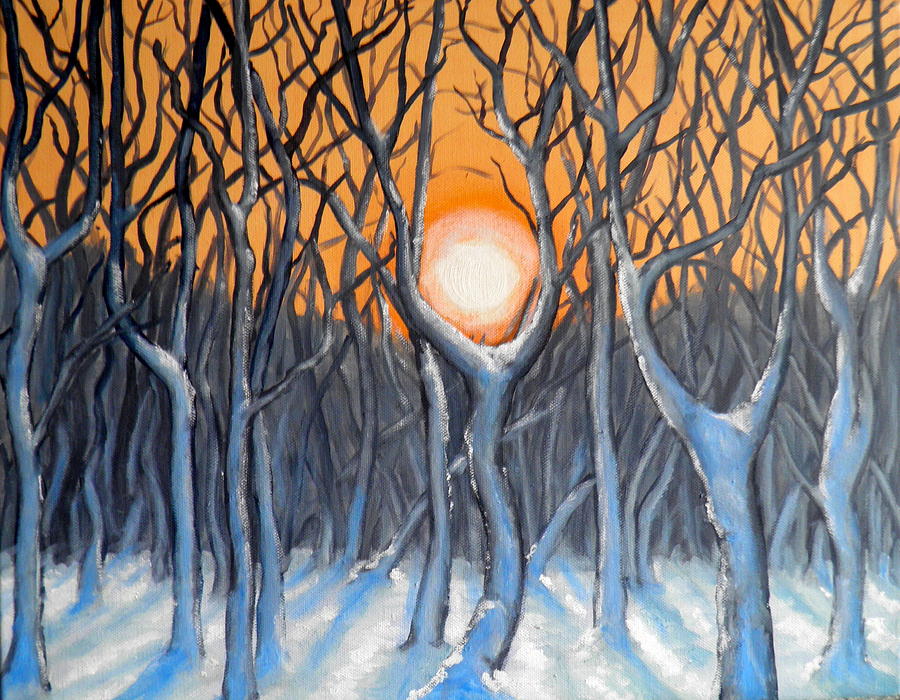 Winter Morning Painting by Ida Eriksen