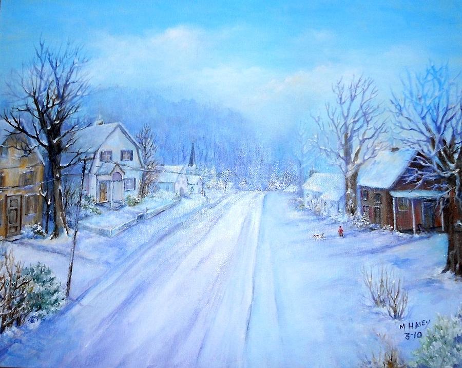 Winter Morning in West Virginia Painting by Mary Jane Haley - Pixels