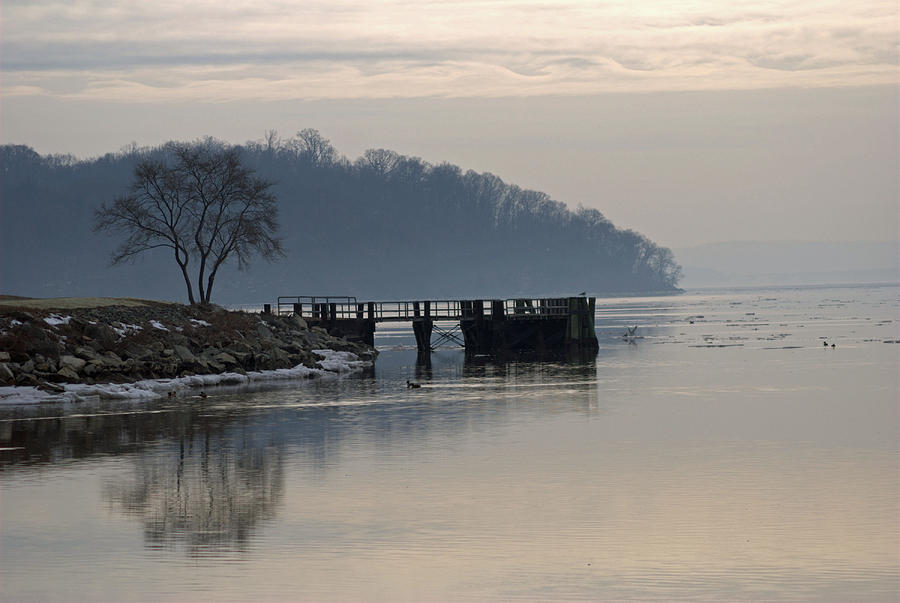 Winter Morning on the Hudson  Photograph by Judy Salcedo