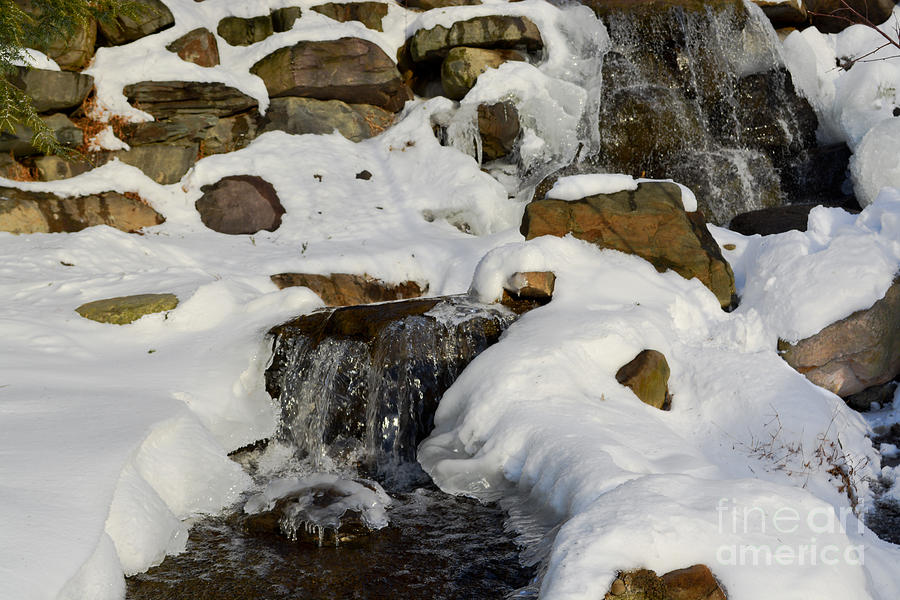 Winter Mountain Stream Photograph by Gary Keesler