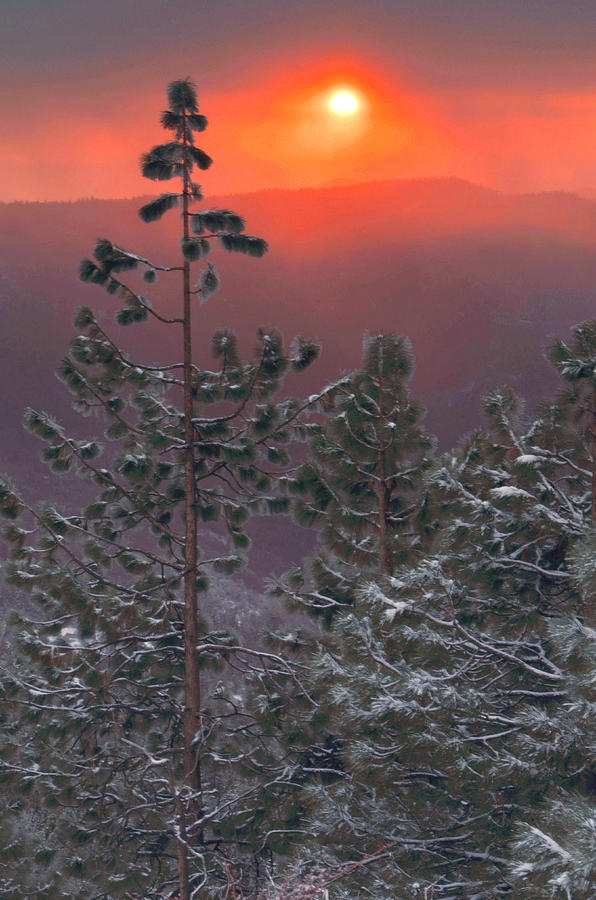 Winter Mountain Sunset Photograph by Stephen Vecchiotti