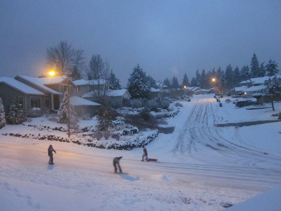 Winter Neighborhood Photograph by Randall DeHaan