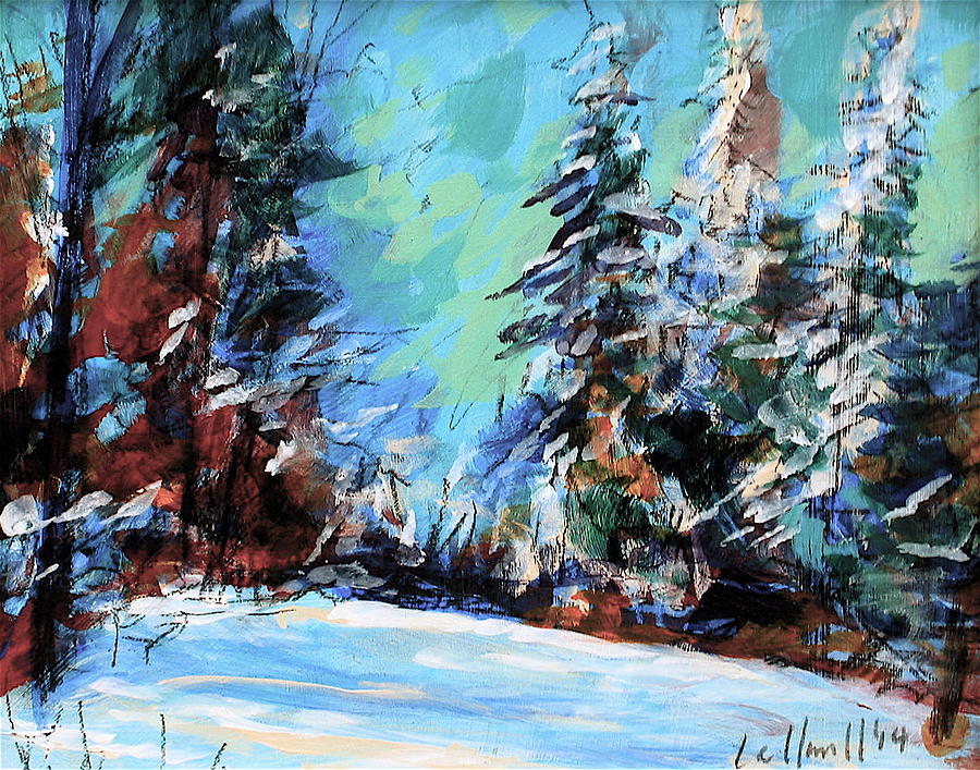 Winter Next Door Painting by Les Leffingwell