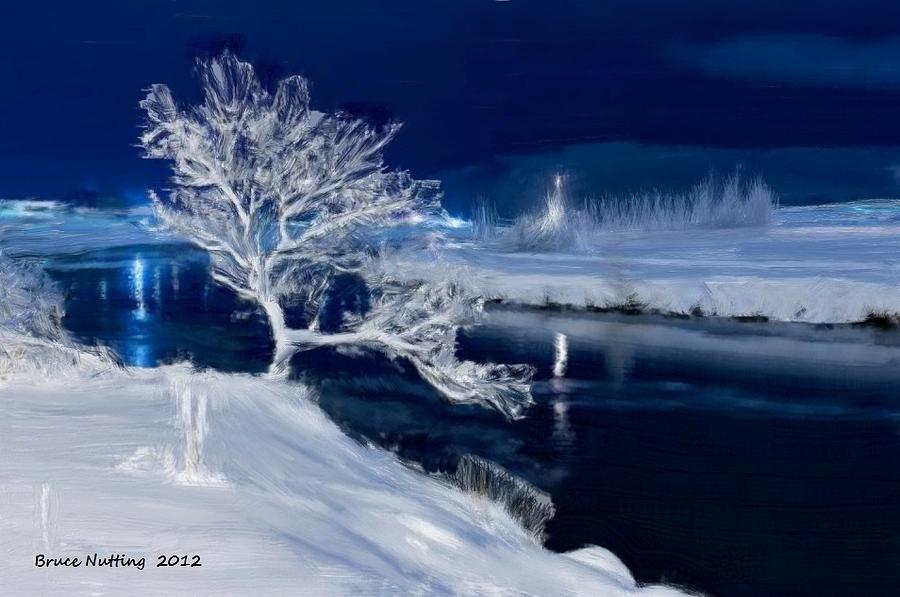 Winter Night Painting by Bruce Nutting
