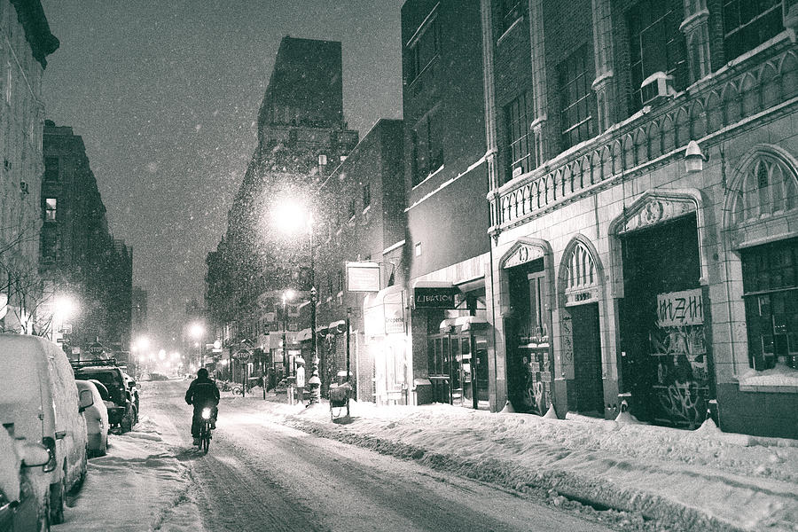 Winter Night - New York City - Lower East Side Photograph by Vivienne Gucwa