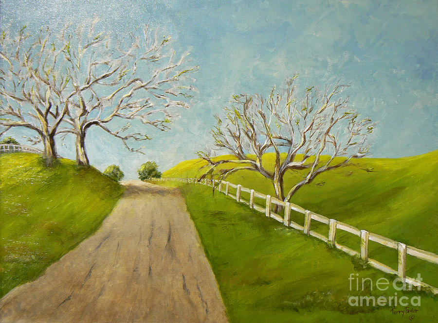 Winter Oaks Painting by Terry Taylor