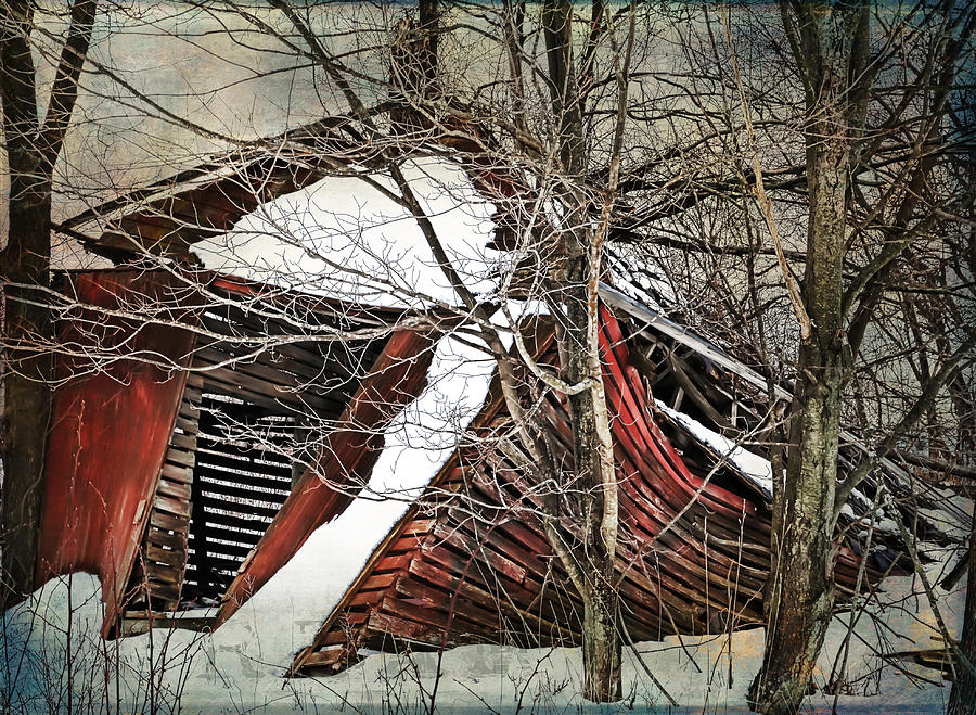 Winter of a Barn Photograph by Evie Carrier