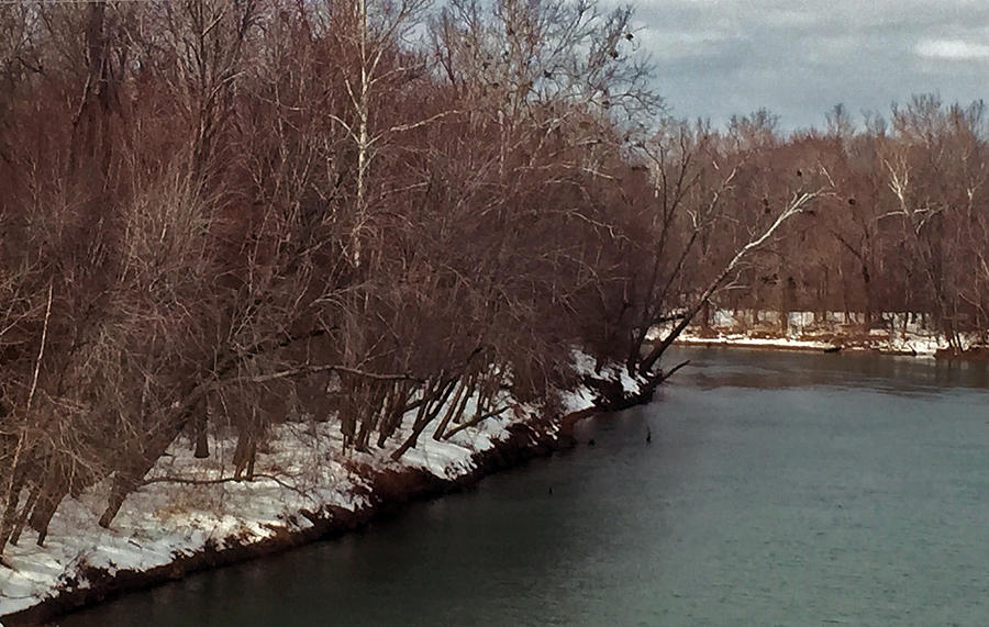 Winter Scene Photograph - Winter on Black River by James Pinkerton