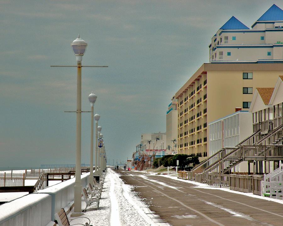 Winter On The Boardwalk In Ocean City Maryland Photograph