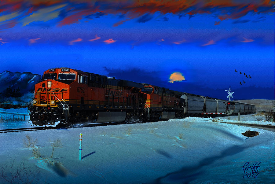 Winter on the Joint Line of Colorado Digital Art by J Griff Griffin