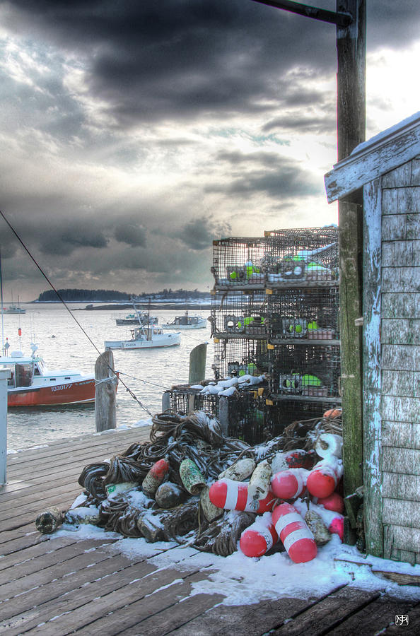 Winter on the Lobster Wharf Photograph by John Meader