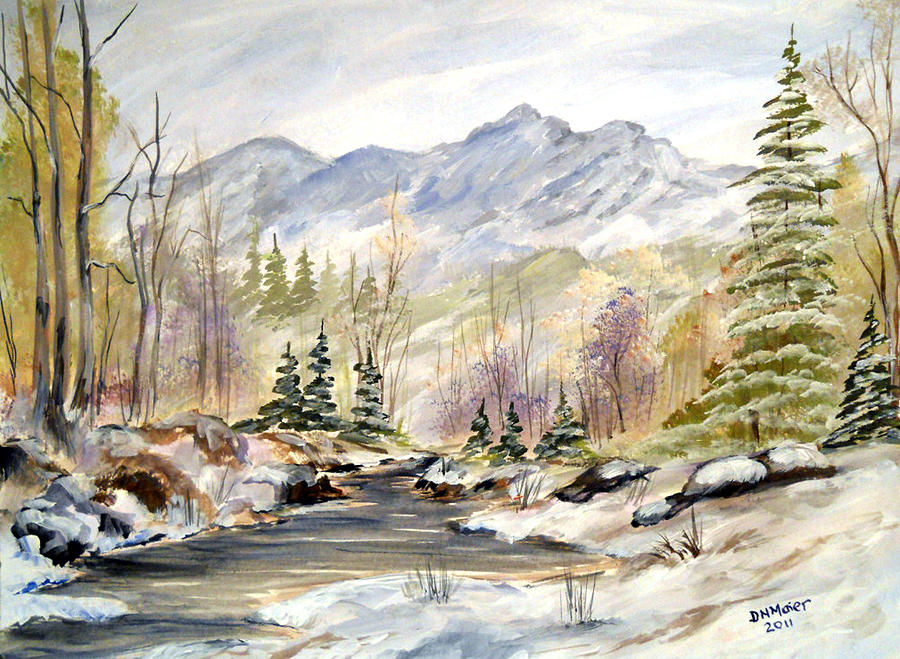 Winter on the River Painting by Dorothy Maier