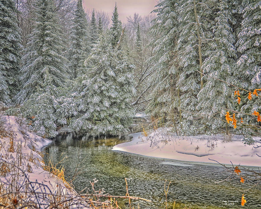 Winter on the River Photograph by Peg Runyan