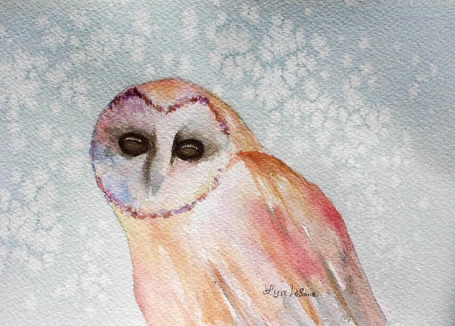 Winter Owl Painting by Lyn DeLano