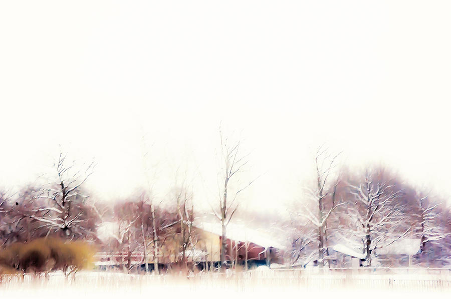 Winter Painting VII. Aquarel by Nature Photograph by Jenny Rainbow