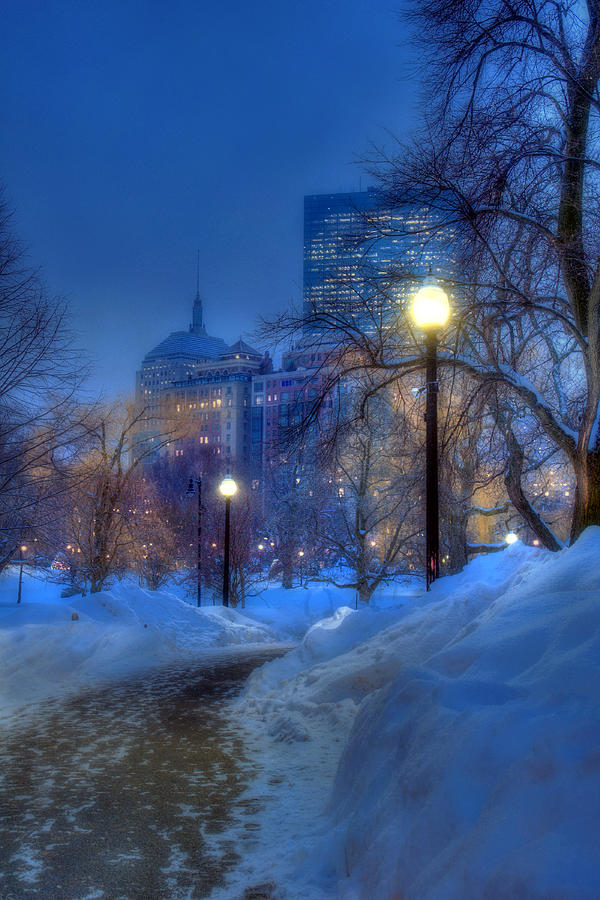 Winter Path - Boston Public Garden Photograph by Joann Vitali