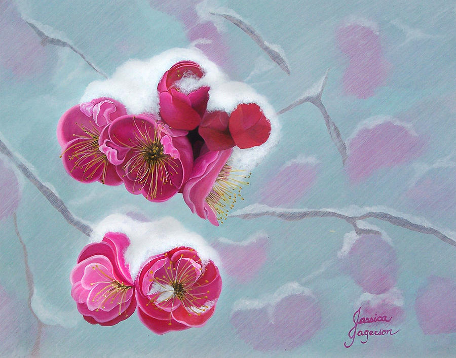 Winter Painting - Winter Pinks by Jessica Jagerson