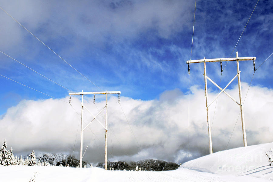 Winter Power Lines Photograph by Bill Thomson