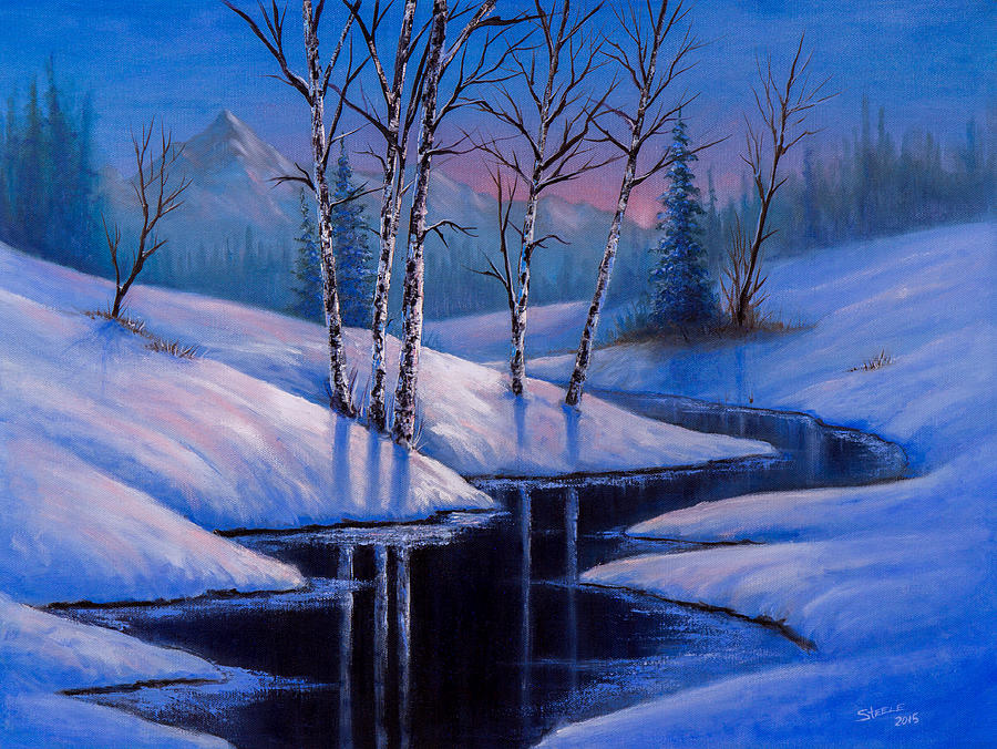 Winter Reflections Painting by Chris Steele