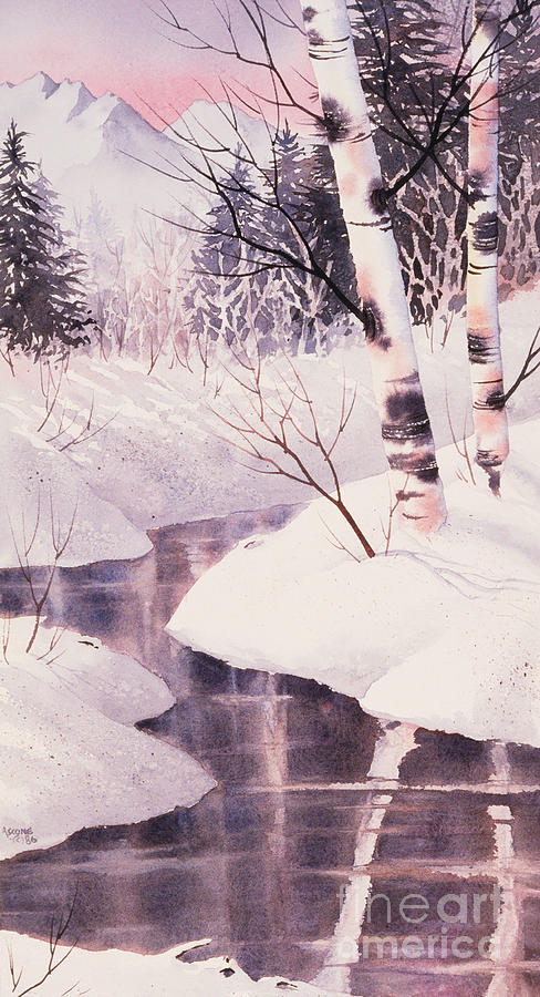 Winter Reflections Painting by Teresa Ascone