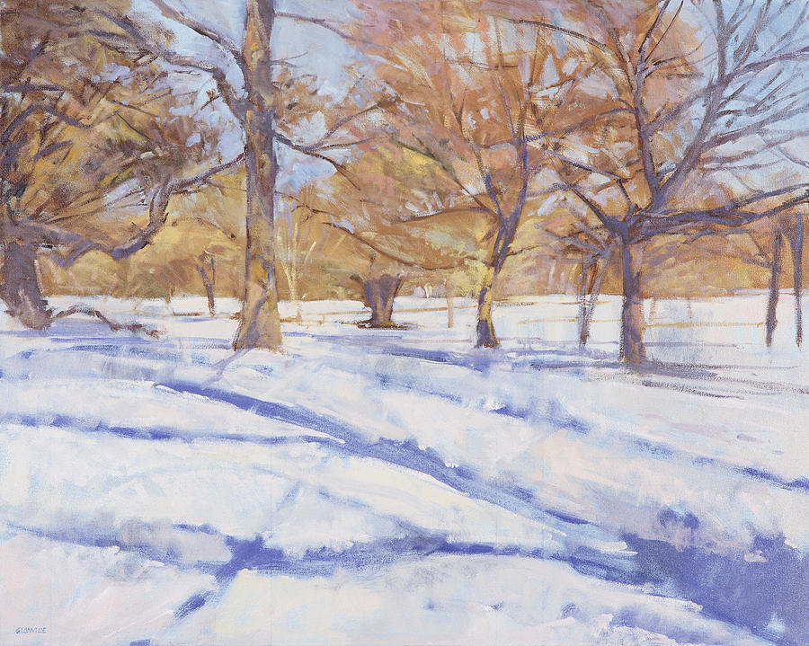 Winter, Richmond Park Painting by Christopher Glanville