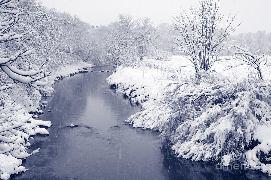 Winter river Photograph by Liz Leyden