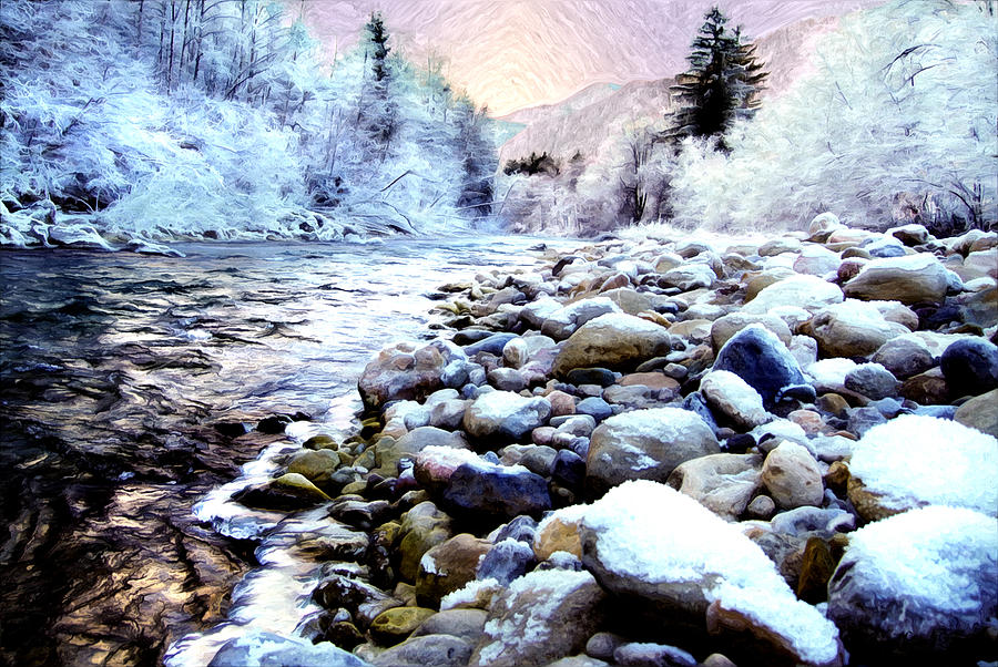 Winter Photograph - Winter River by Sabine Jacobs