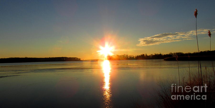 Winter River Sunrise Photograph by Joshua Bales