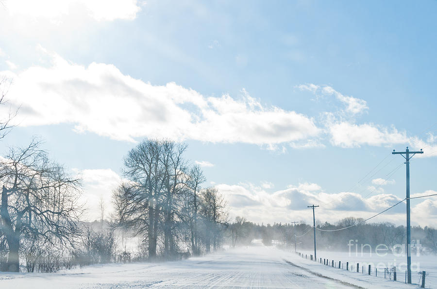 Winter Road Photograph by Cheryl Baxter
