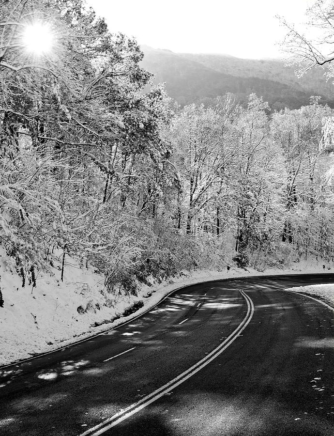 Winter Road - Virginia Photograph by Brendan Reals