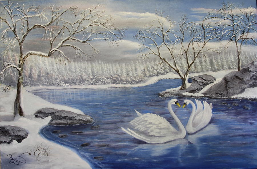 Landscape Painting - Winter Romance by Lou Magoncia