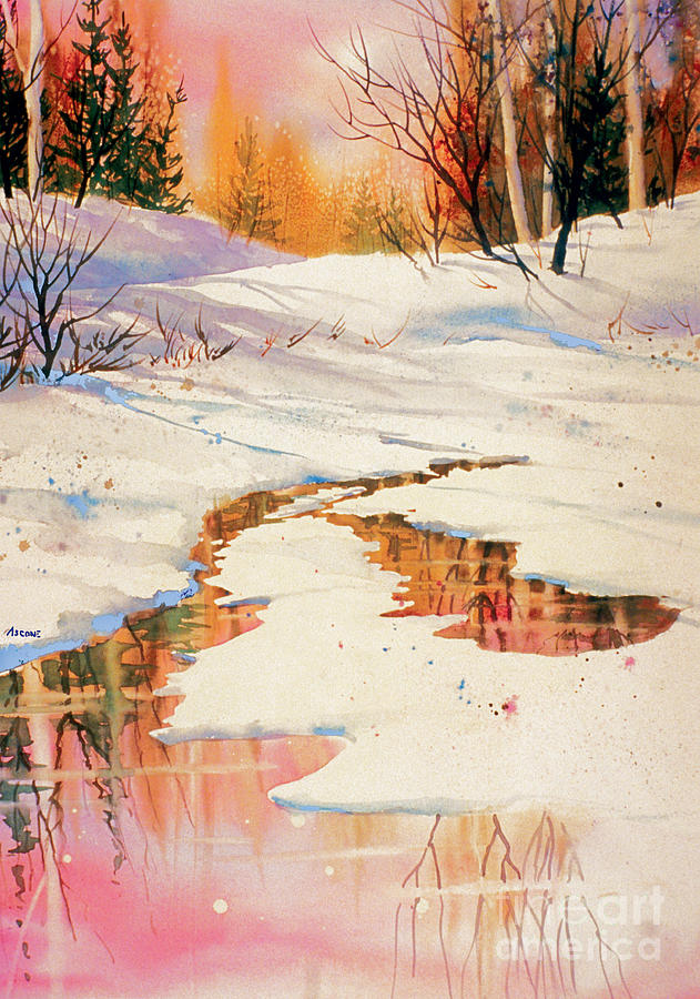 Winter Rose II Painting by Teresa Ascone