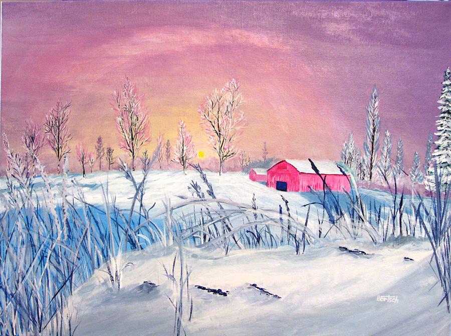 Winter Scene 1 Painting by David Bartsch