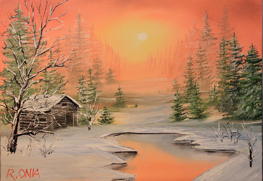 Winter Scene 2 Painting by Remegio Onia