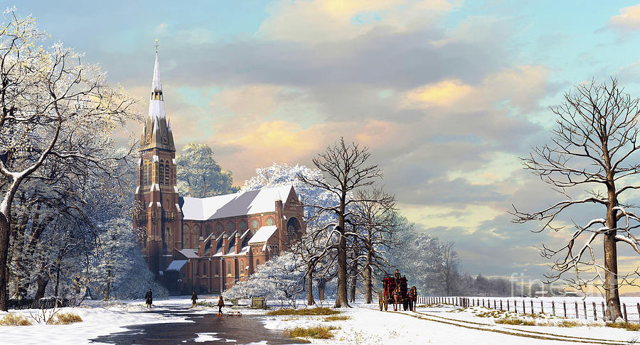 Winter Scene Digital Art by MGL Meiklejohn Graphics Licensing